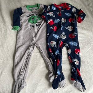 Bundle of 2 Pairs of Fleece Pajamas • Size 24 months